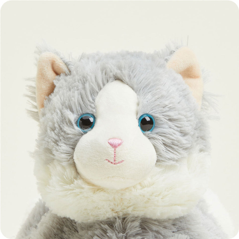 Laying Down Gray Cat Warmies - Restful Home Favorite