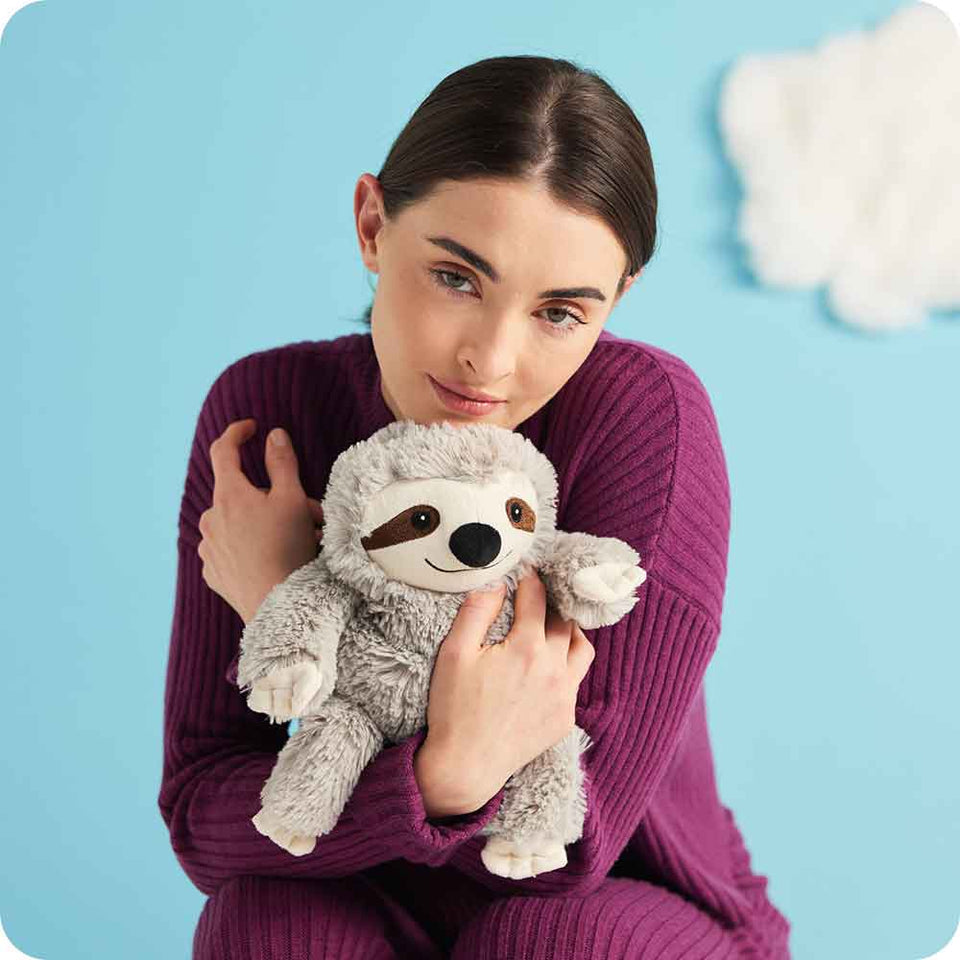 Gray Sloth Warmies - Soft Cuddle Favorite