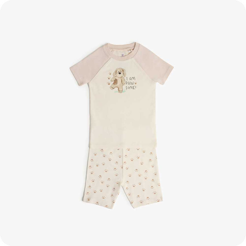 Puppy Shorties Pajamas - Soft Sleep Set